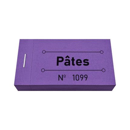 Carnet de tickets repas pâtes - 50 tickets