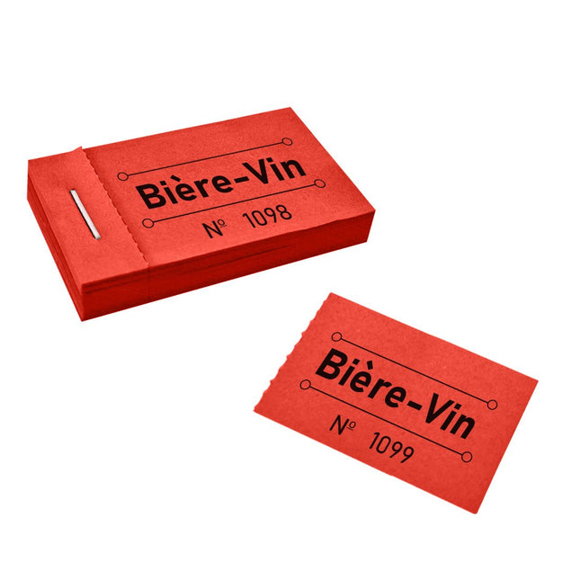 Carnet de tickets bière-vin - 50 tickets