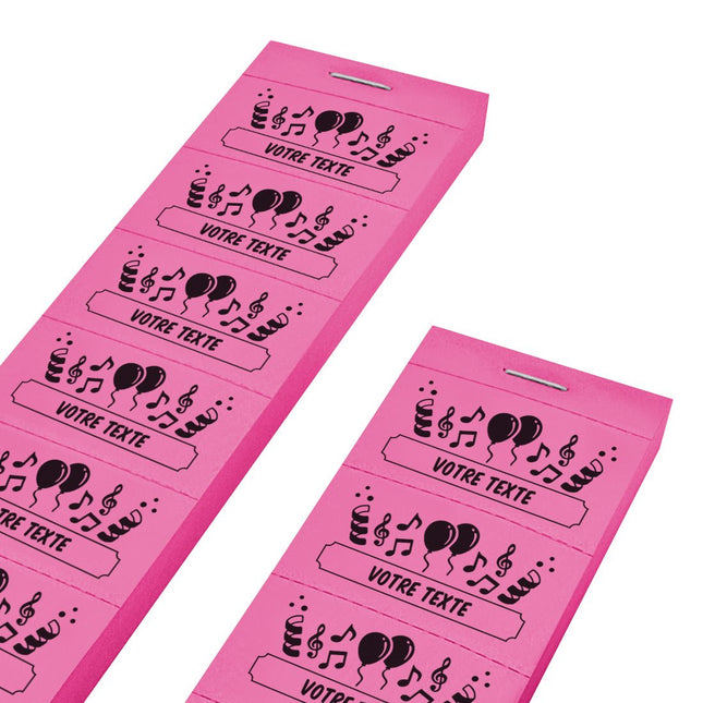 Carnet de tickets fête à personnaliser - 1000 tickets