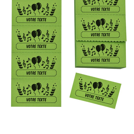 Carnet de tickets fête à personnaliser - 1000 tickets