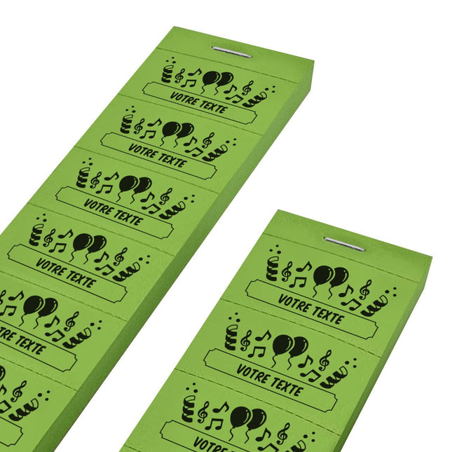 Carnet de tickets fête à personnaliser - 1000 tickets