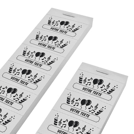 Carnet de tickets fête à personnaliser - 1000 tickets
