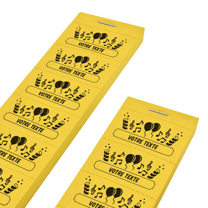 Carnet de tickets fête à personnaliser - 1000 tickets