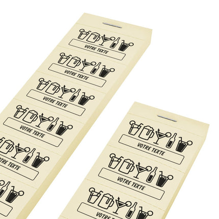 Carnet de tickets boissons à personnaliser - 1000 tickets