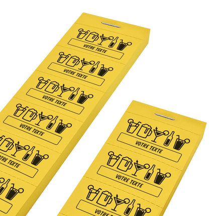 Carnet de tickets boissons à personnaliser - 1000 tickets