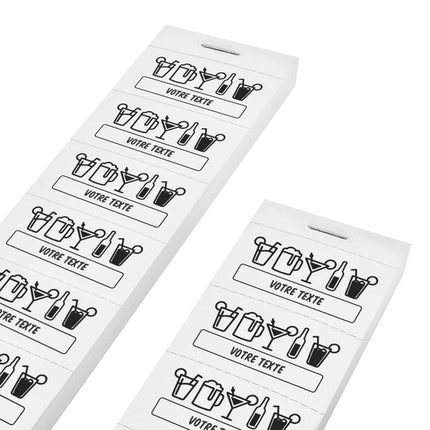 Carnet de tickets boissons à personnaliser - 1000 tickets
