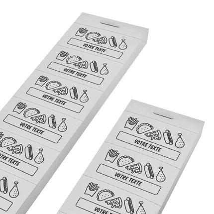 Carnet de tickets repas à personnaliser - 1000 tickets