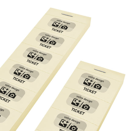 Carnet de tickets à personnaliser avec propre design - 1000 tickets
