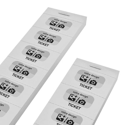 Carnet de tickets à personnaliser avec propre design - 1000 tickets