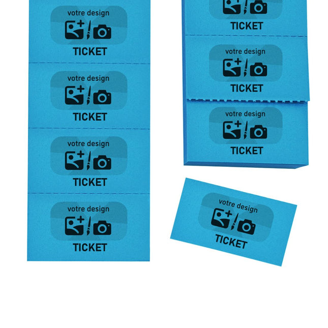 Carnet de tickets à personnaliser avec propre design - 1000 tickets