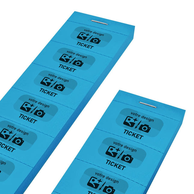 Carnet de tickets à personnaliser avec propre design - 1000 tickets