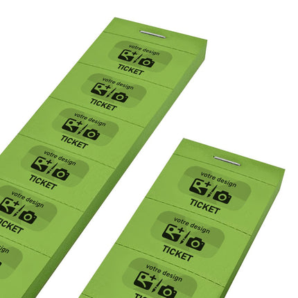 Carnet de tickets à personnaliser avec propre design - 1000 tickets