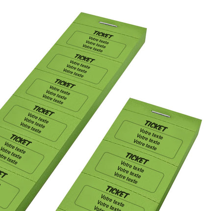 Carnet de tickets à personnaliser avec 3 lignes - 1000 tickets