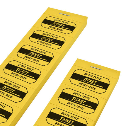 Carnet de tickets à personnaliser avec 2 lignes - 1000 tickets
