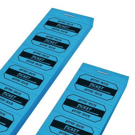 Carnet de tickets à personnaliser avec 2 lignes - 1000 tickets