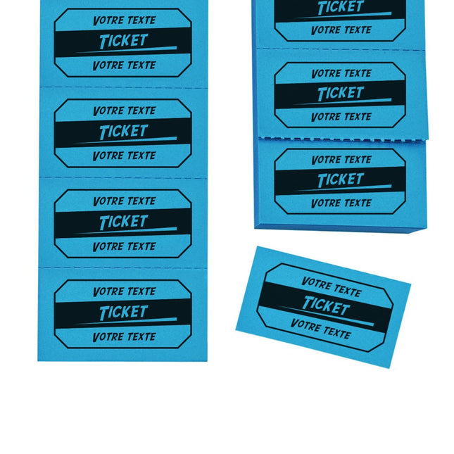 Carnet de tickets à personnaliser avec 2 lignes - 1000 tickets