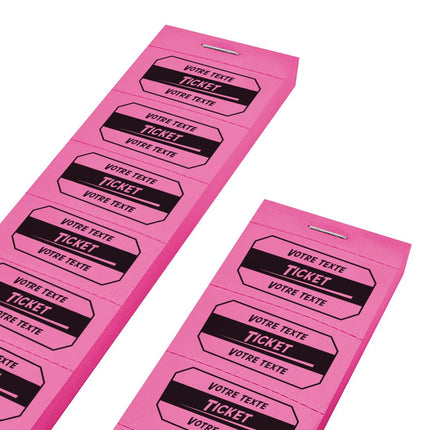 Carnet de tickets à personnaliser avec 2 lignes - 1000 tickets
