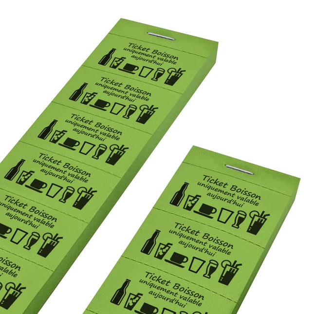 Carnet de tickets boisson uniquement valable aujourd'hui  - 1000 tickets