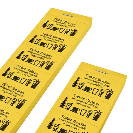 Carnet de tickets boisson uniquement valable aujourd'hui  - 1000 tickets