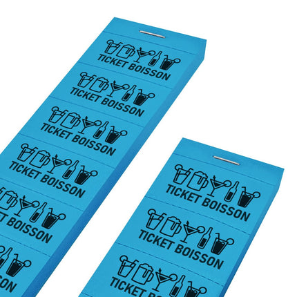 Carnet de tickets boisson avec icônes - 1000 tickets