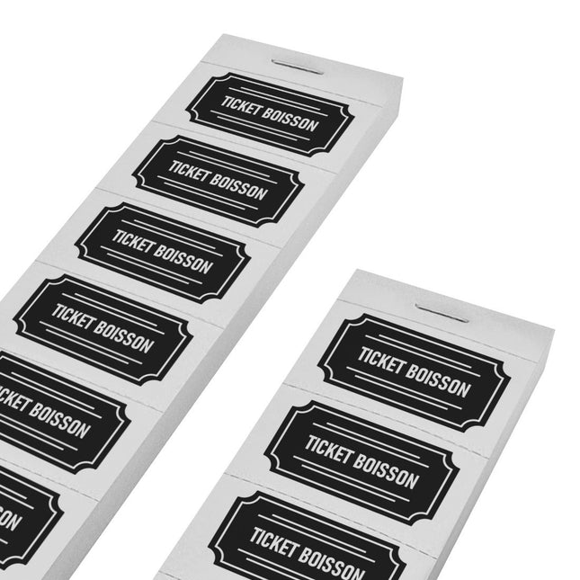 Carnet de tickets boisson style classique - 1000 tickets