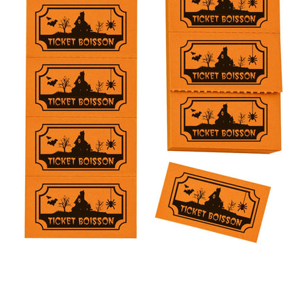 Carnet de tickets boisson Halloween - 1000 tickets