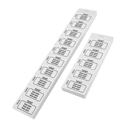 Carnet de tickets à personnaliser avec 3 lignes et numérotés - 1000 tickets