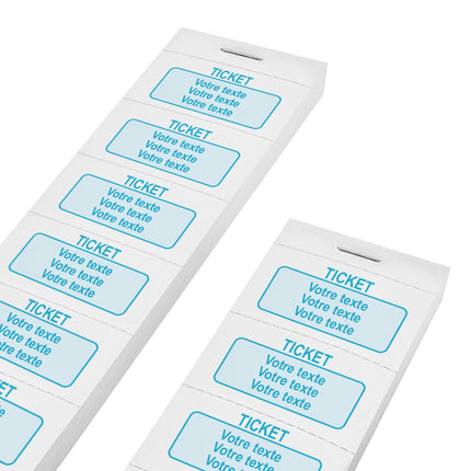 Carnet de tickets à personnaliser avec 3 lignes - 1000 tickets