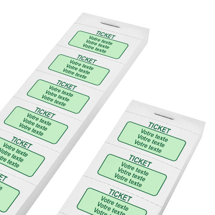 Carnet de tickets à personnaliser avec 3 lignes - 1000 tickets