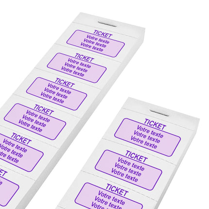 Carnet de tickets à personnaliser avec 3 lignes - 1000 tickets