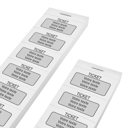 Carnet de tickets à personnaliser avec 3 lignes - 1000 tickets