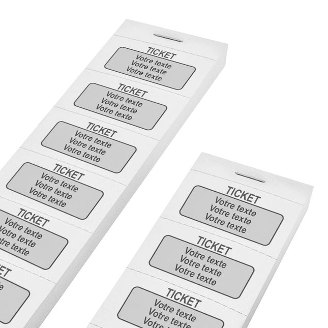 Carnet de tickets à personnaliser avec 3 lignes - 1000 tickets