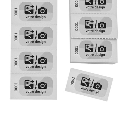 Carnet de tickets à personnaliser numérotés - 1000 tickets
