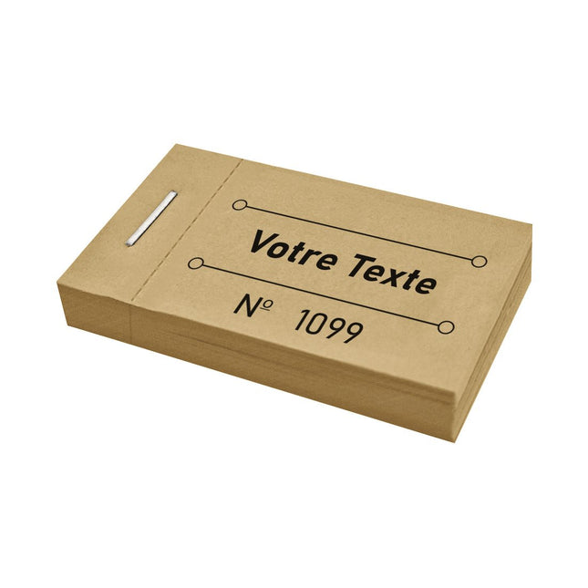 Carnet de tickets avec propre texte - 810 tickets