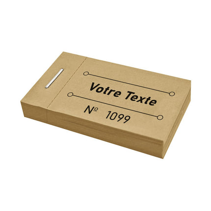Carnet de tickets avec propre texte - 3150 tickets