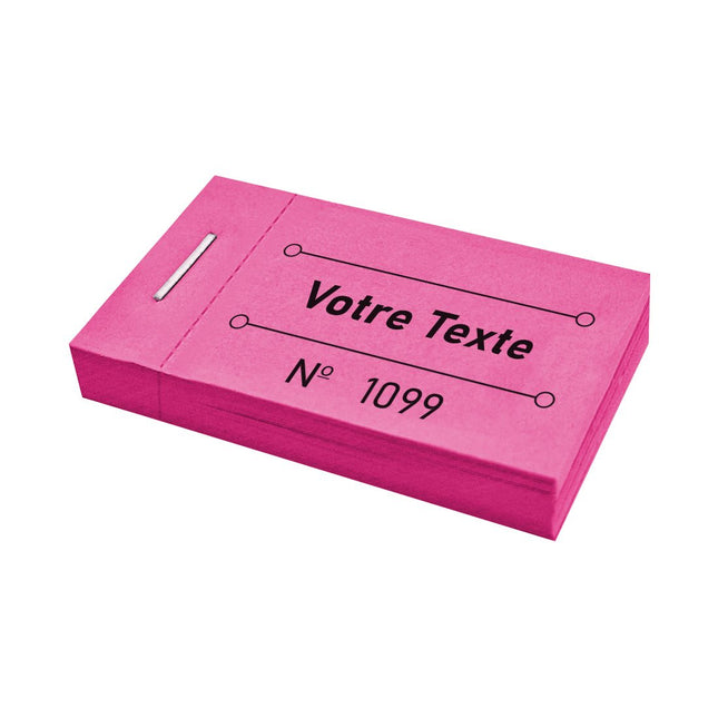Carnet de tickets avec propre texte - 3150 tickets