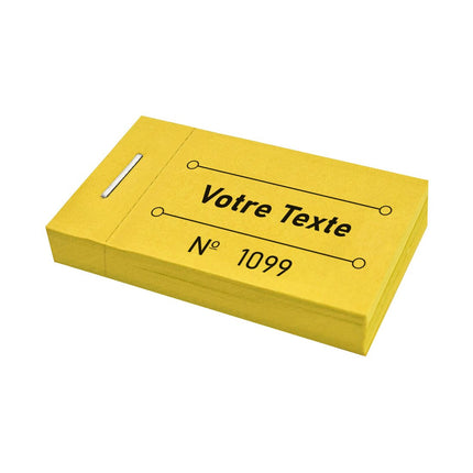 Carnet de tickets avec propre texte - 810 tickets