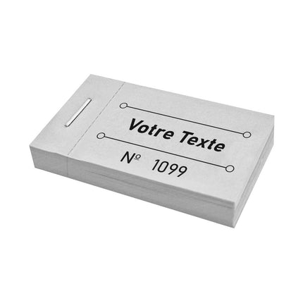 Carnet de tickets avec propre texte - 3150 tickets