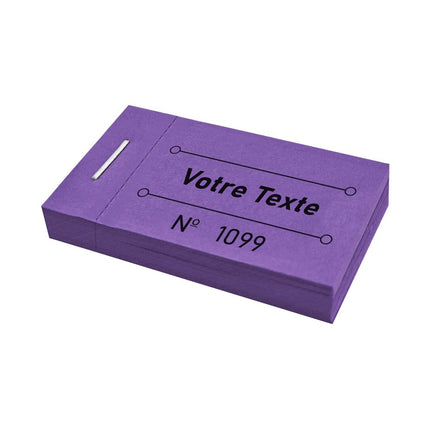 Carnet de tickets avec propre texte - 810 tickets