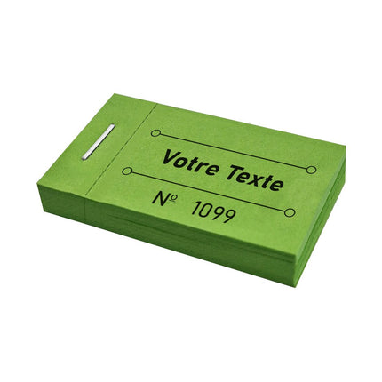 Carnet de tickets avec propre texte - 810 tickets