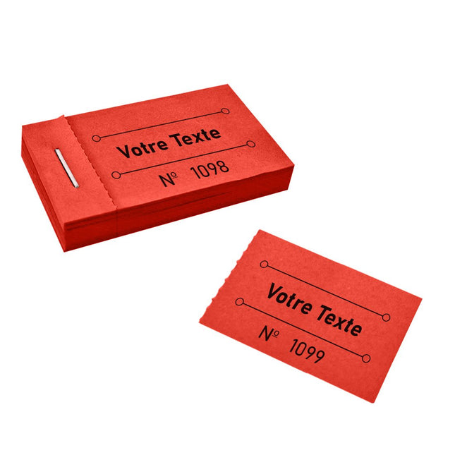 Carnet de tickets avec propre texte - 810 tickets
