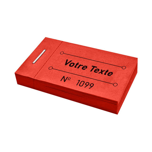 Carnet de tickets avec propre texte - 3150 tickets