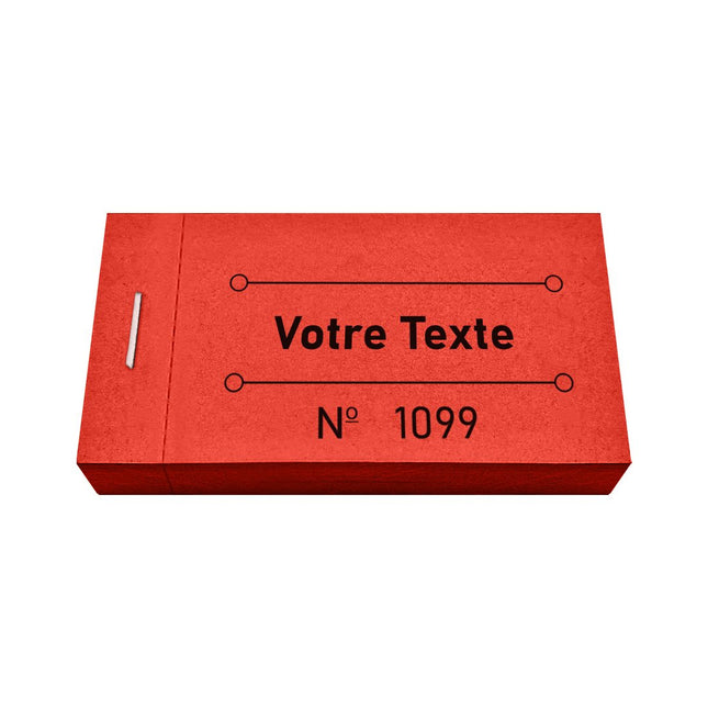 Carnet de tickets avec propre texte - 3150 tickets