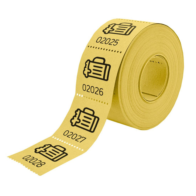 Ticket boisson sur rouleau 30 x 30 mm avec bière - 500 tickets