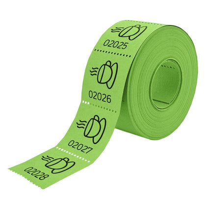 Ticket boisson sur rouleau 30 x 30 mm avec café - 500 tickets