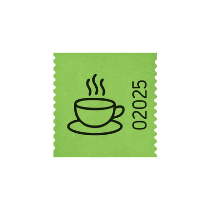 Ticket boisson sur rouleau 30 x 30 mm avec café - 500 tickets