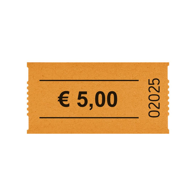 Tickets buvette avec 5,00 € sur rouleau - 1000 tickets