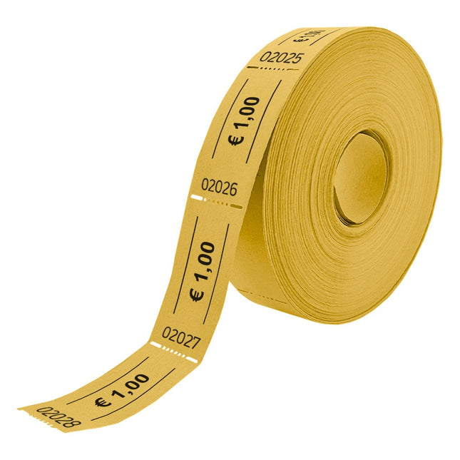Tickets buvette avec 1,00 € sur rouleau - 1000 tickets