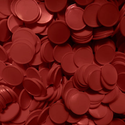 Jeton Rouge bordeaux Ø29 mm - 100 pièces