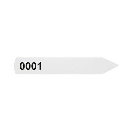 Étiquettes à piquer numérotées - 120 x 20 mm - 100 étiquettes